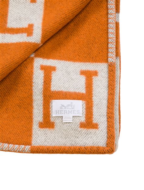 hermes orange avalon blanket|Hermes blanket price.